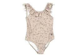 Wheat purple poppy flowers badedragt Marie-Louise